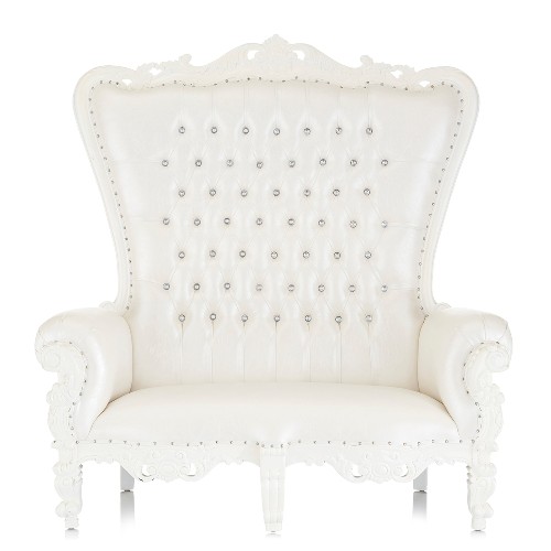 Throne All White Love Seat 2